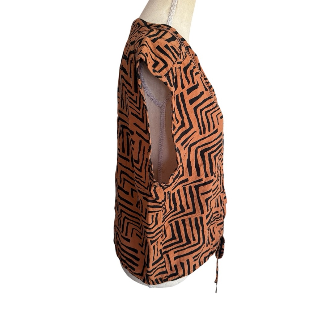 Nine West Patterned Drawstring Blouse - image 6